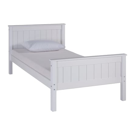 Alaterre Furniture Harmony Twin Wood Platform Bed, White AJHO10WH